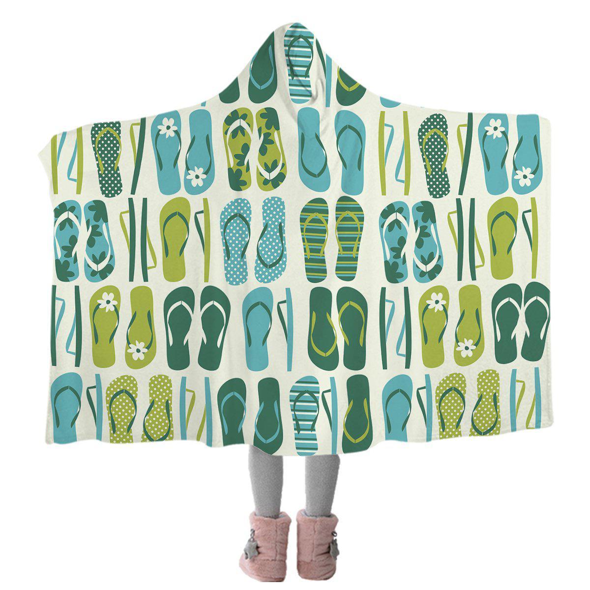 Flip Flop Frenzy Cozy Hooded Blanket
