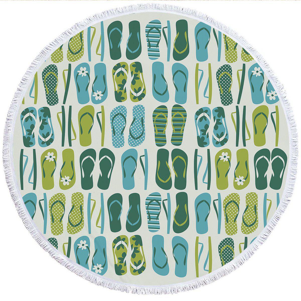 Golden Shore Round Beach Towel