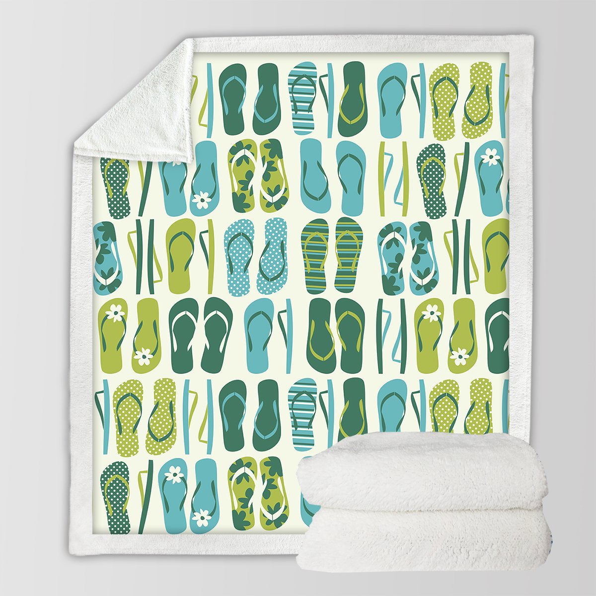 Flip Flop Frenzy Soft Sherpa Blanket