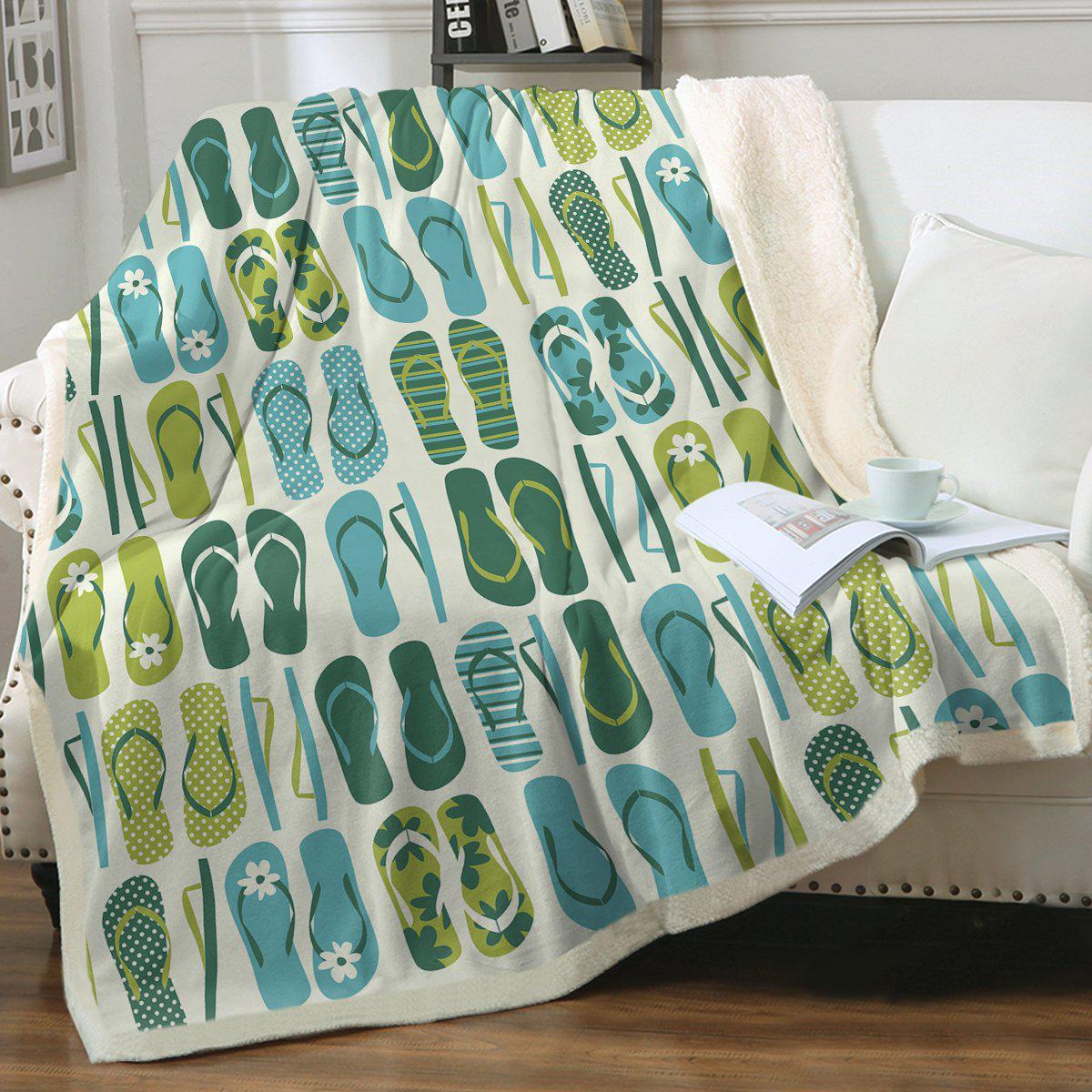 Flip Flop Frenzy Soft Sherpa Blanket