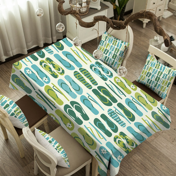 Tablecloth - Flip Flop Frenzy by Coastal Passion
