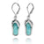 Flip Flop Earrings with Larimar and Crystal