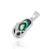Flip Flop Pendant Necklace with Abalone Shell