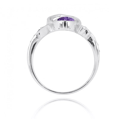 Flip Flop Ring with Charoite and Black Spinel