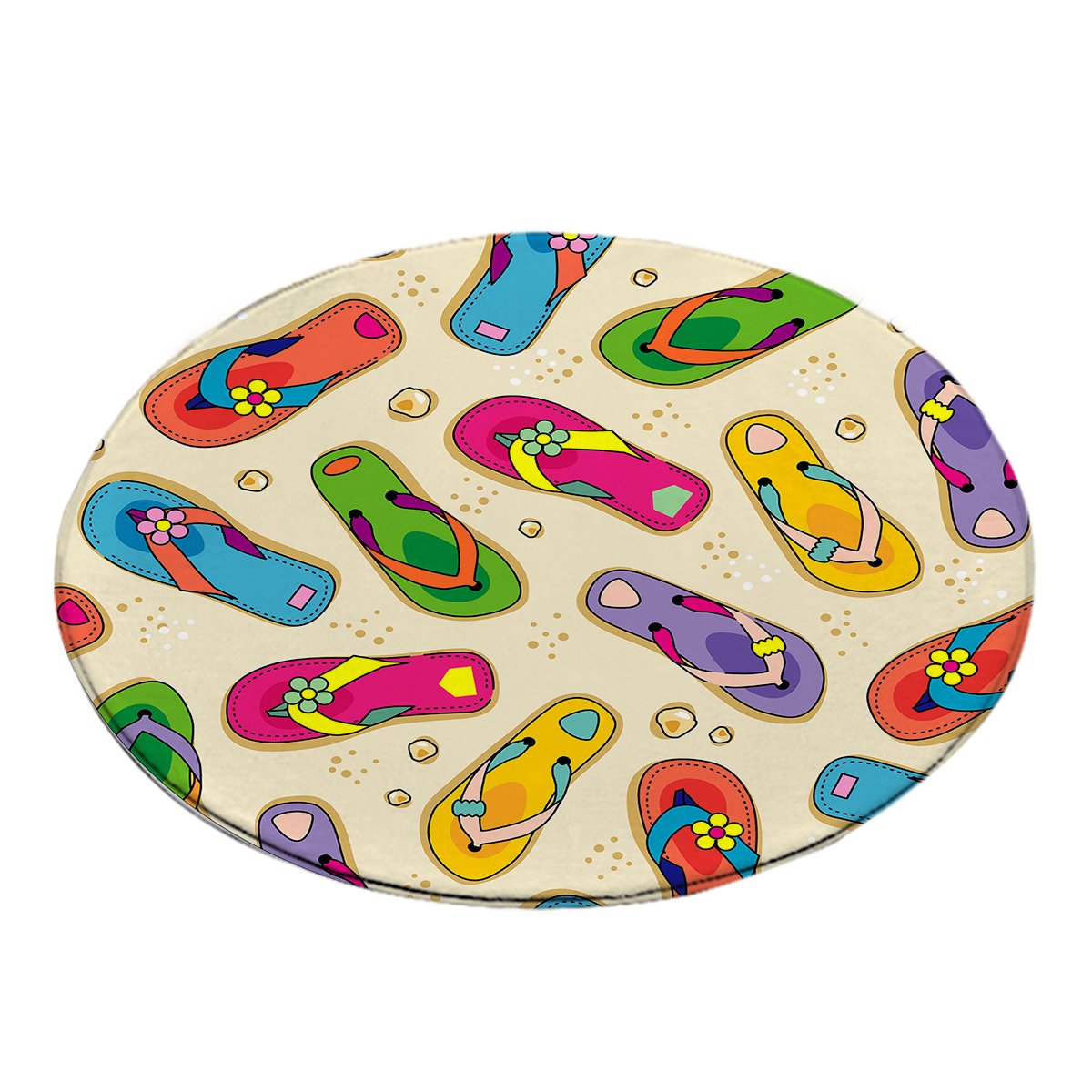 Flip Flop State of Mind Round Area Rug