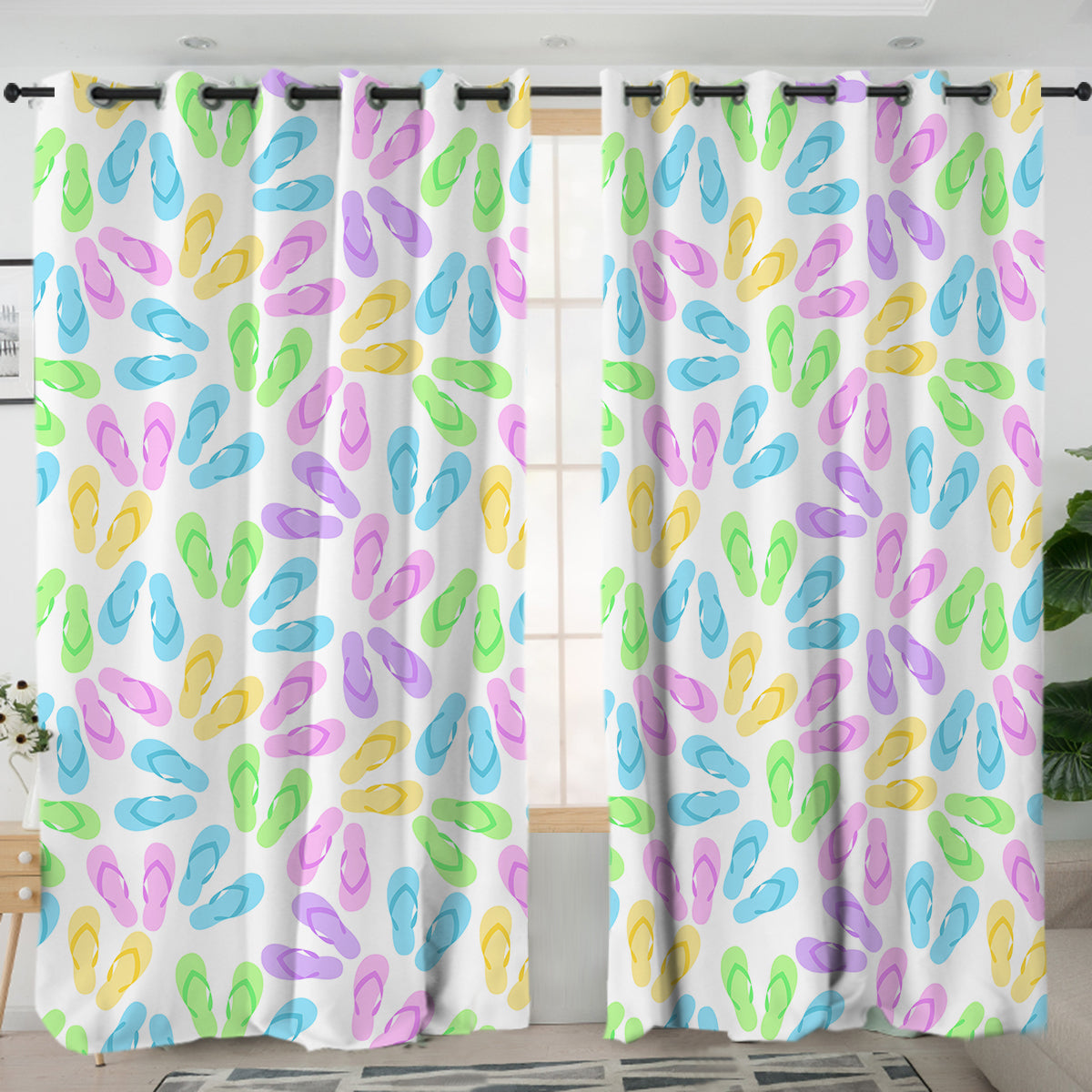 Flip Flops Galore Curtains