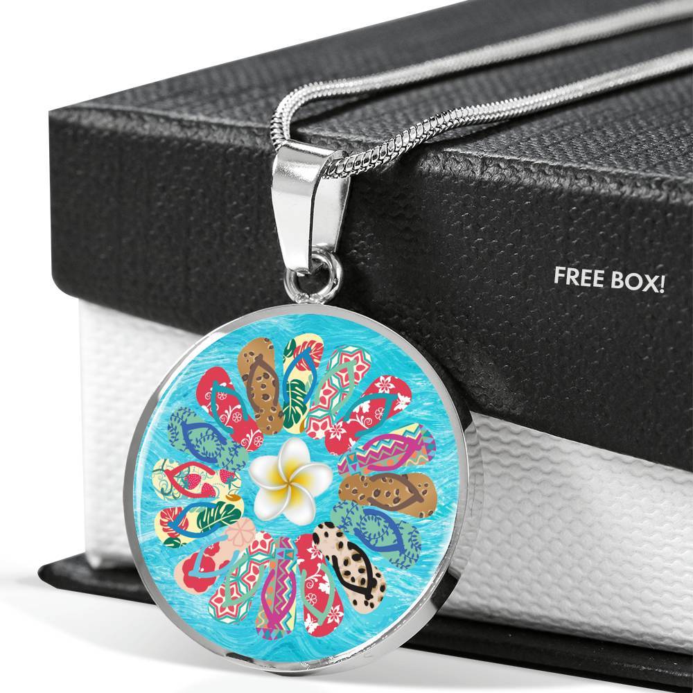 Flip Flops Flower Necklace