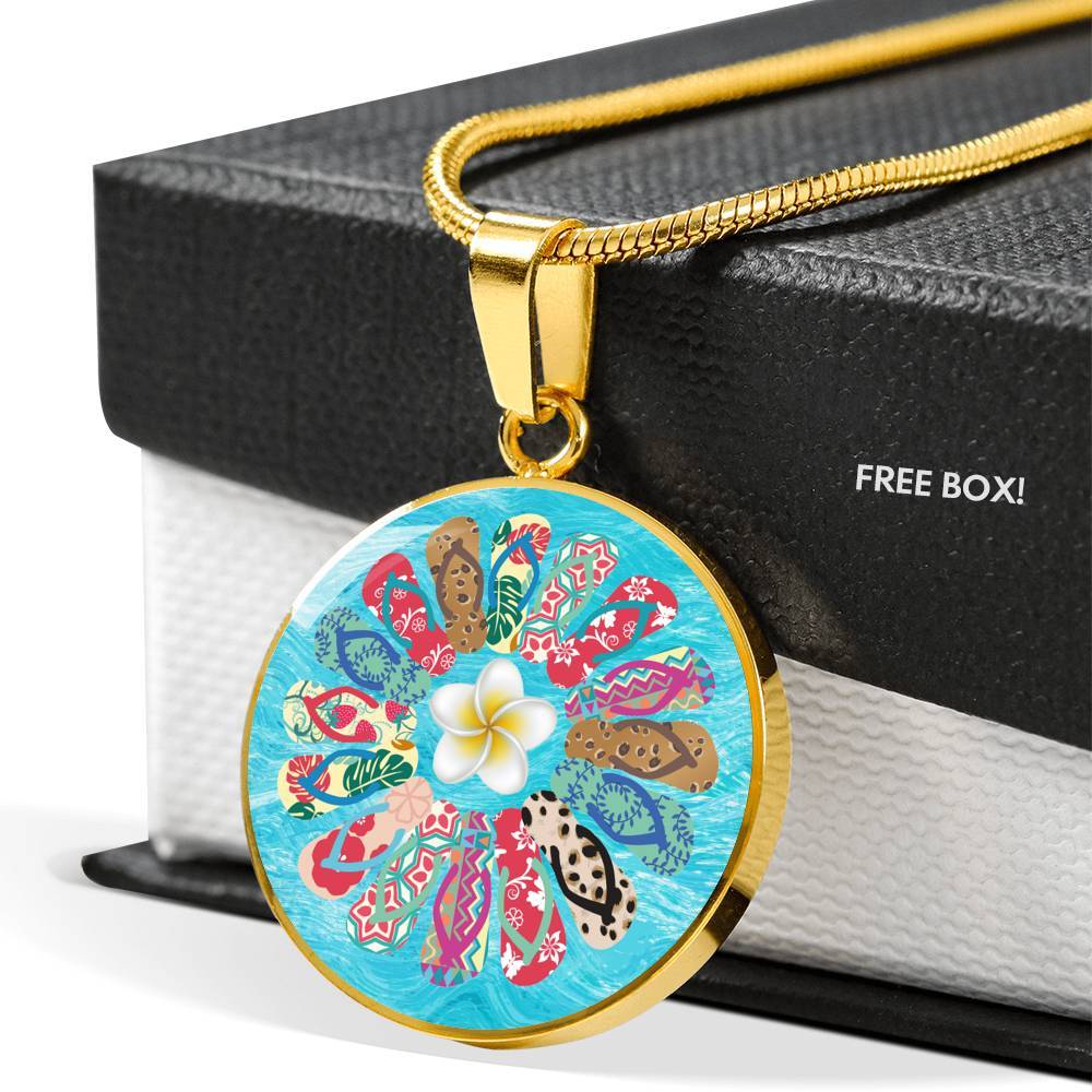 Flip Flops Flower Necklace