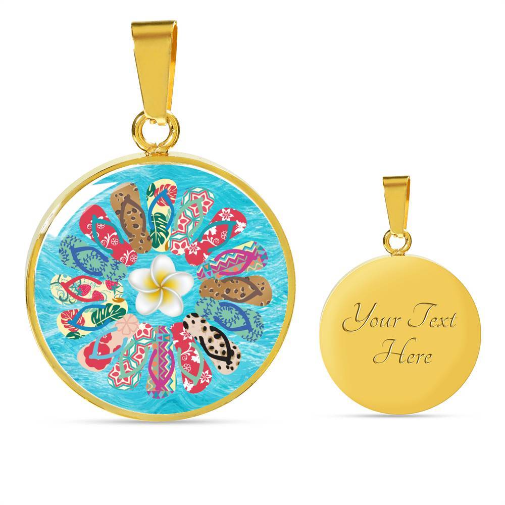 Flip Flops Flower Necklace