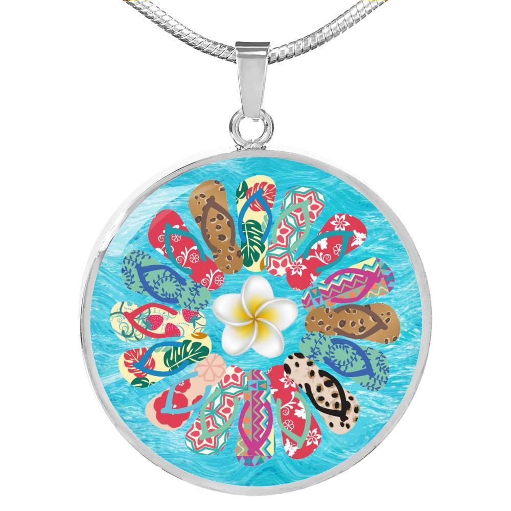 Flip Flops Flower Necklace