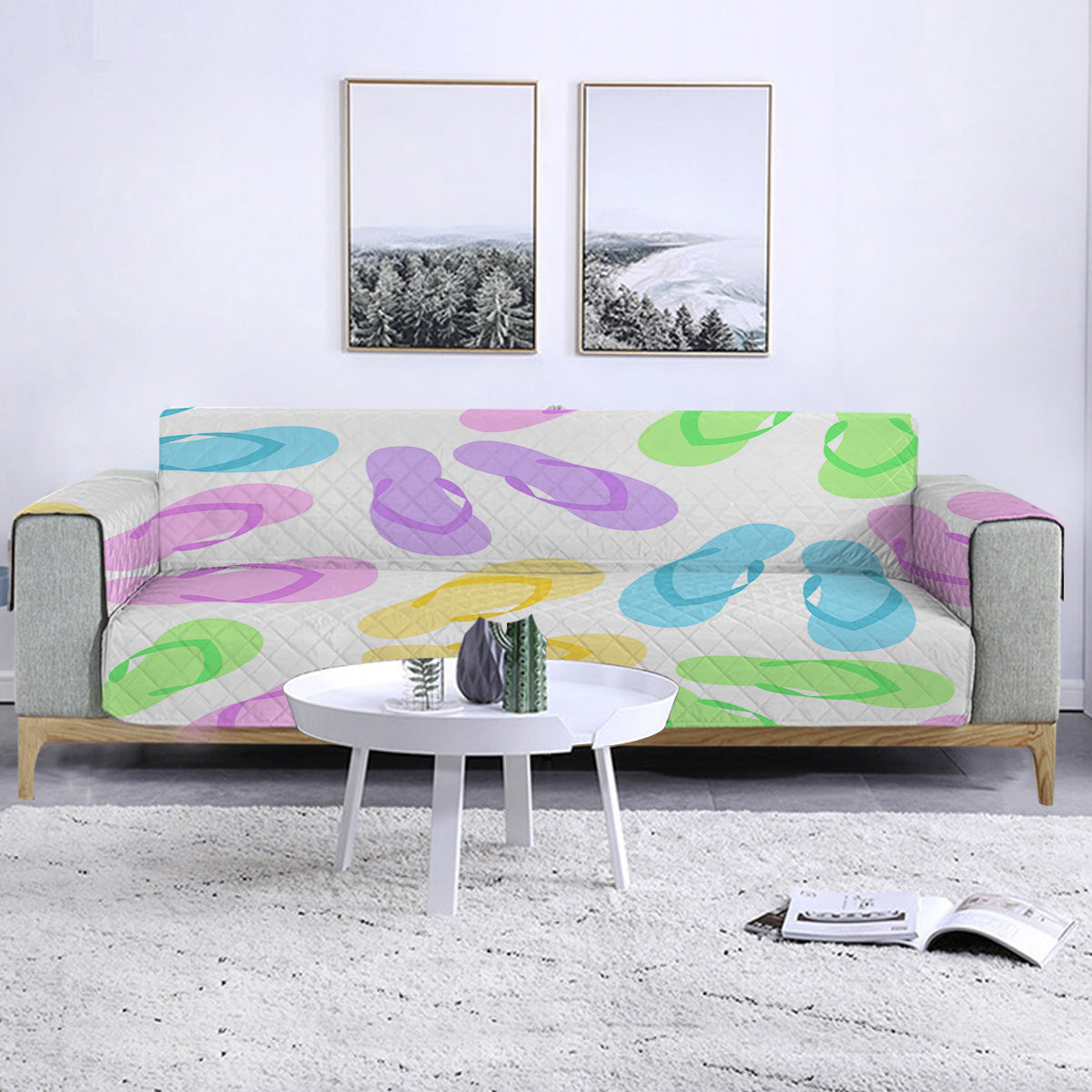 Flip Flops Galore Sofa Cover