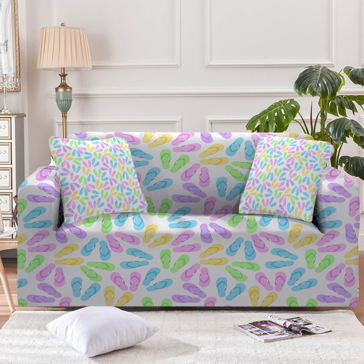 Flip Flops Galore Couch Cover