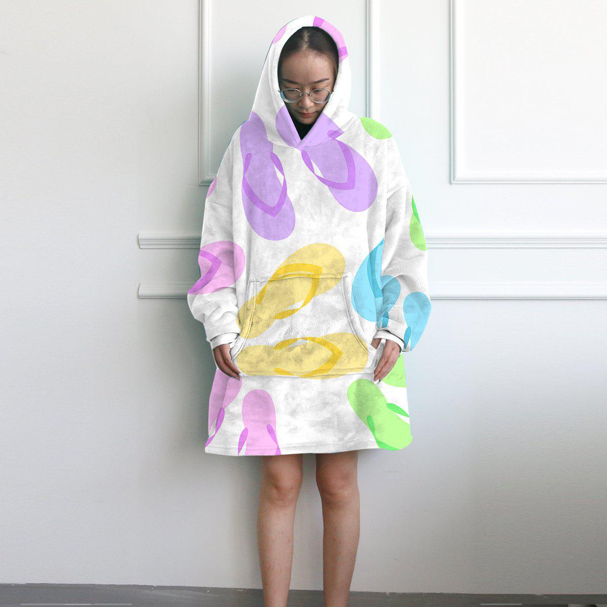 Flip Flops Galore Sherpa Wearable Blanket Hoodie