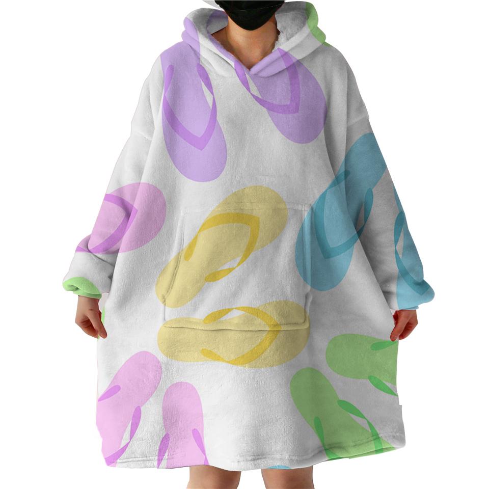 Flip Flops Galore Sherpa Wearable Blanket Hoodie