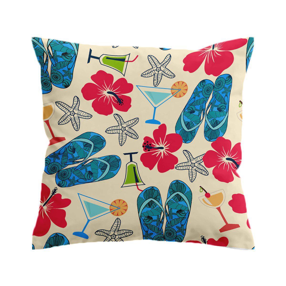 Flip Flops Happy Hour Pillow Cover