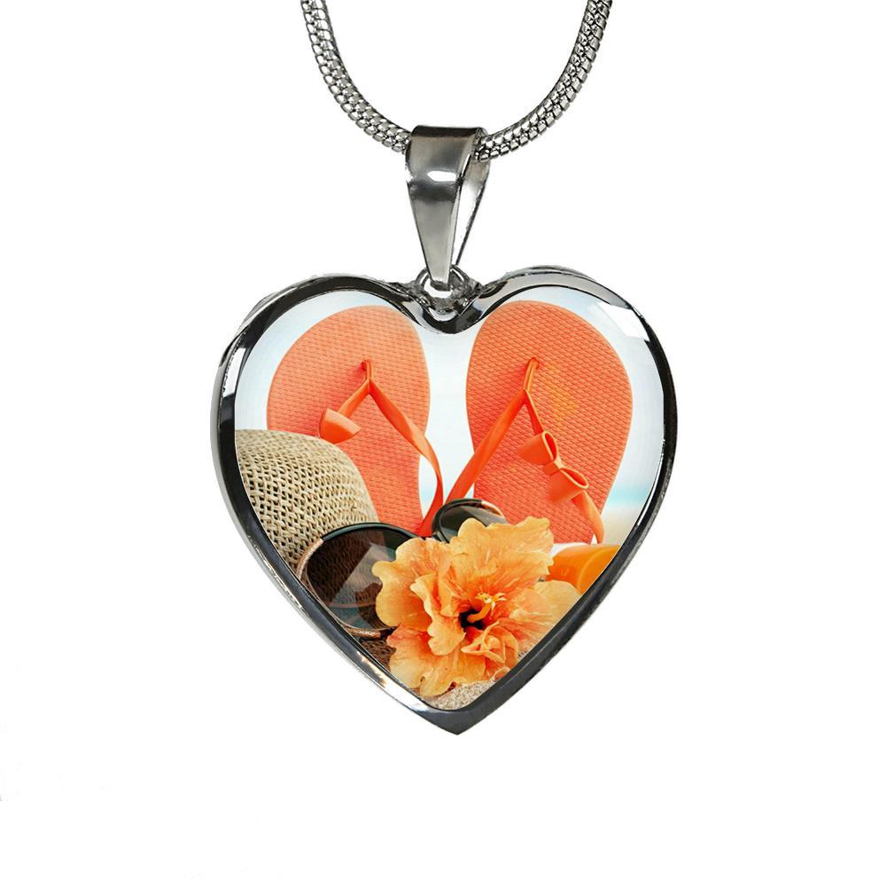 Flip Flops &amp; Hibiscus Necklace