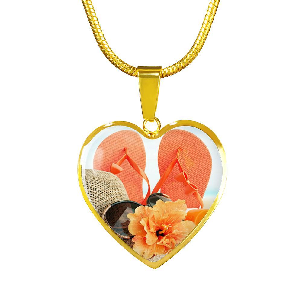 Flip Flops &amp; Hibiscus Necklace
