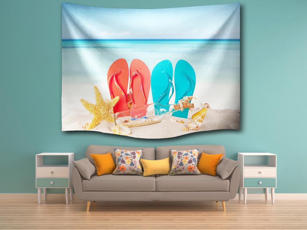 Flip Flops in the Sand Wall Tapestry