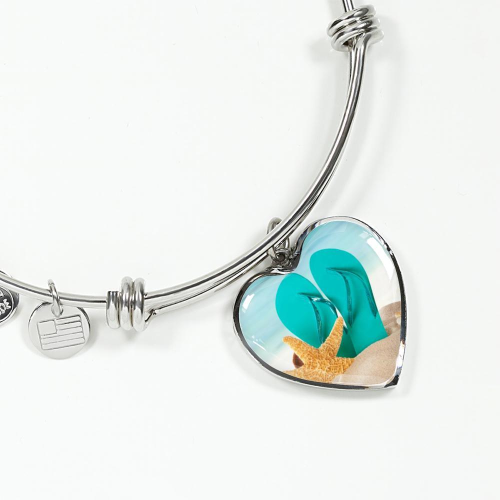 Flip Flops On The Beach Bracelet