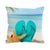 Flip Flops on the Beach Pillow Cover