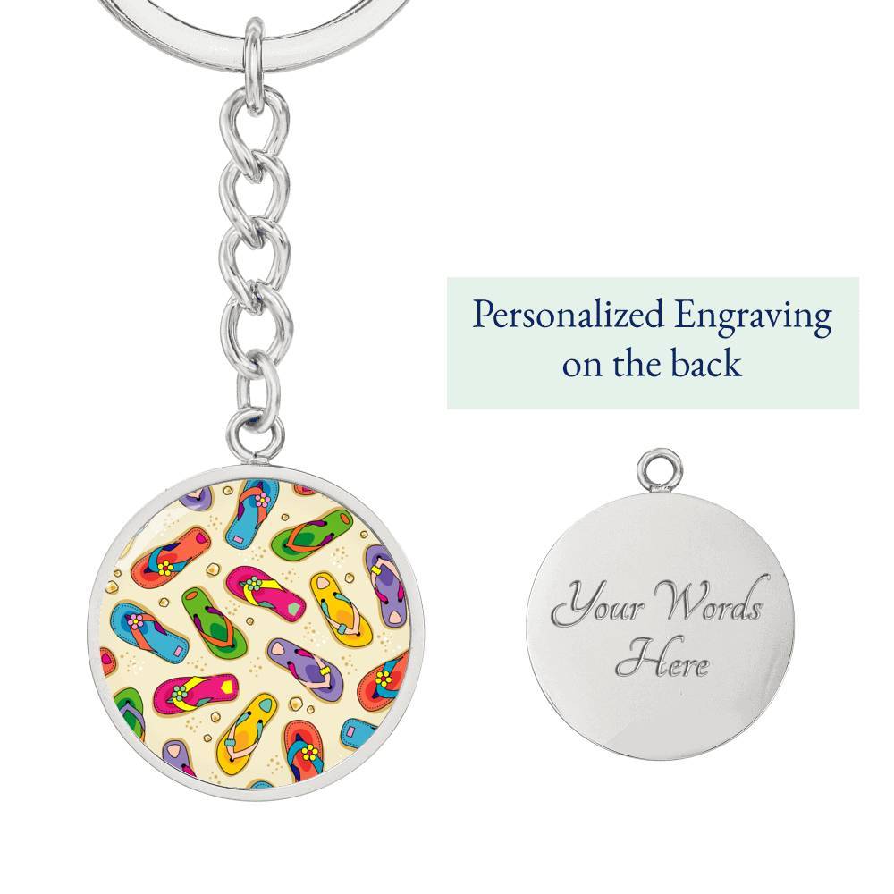 Flip Flops State of Mind Beachy Keychain