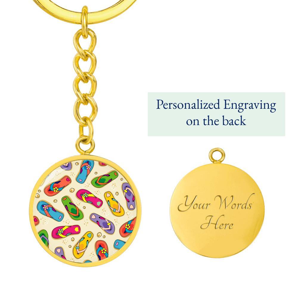 Flip Flops State of Mind Beachy Keychain