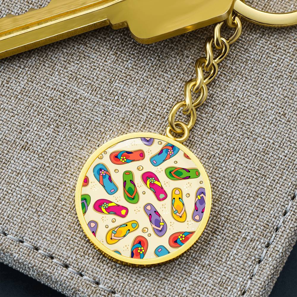 Flip Flops State of Mind Beachy Keychain