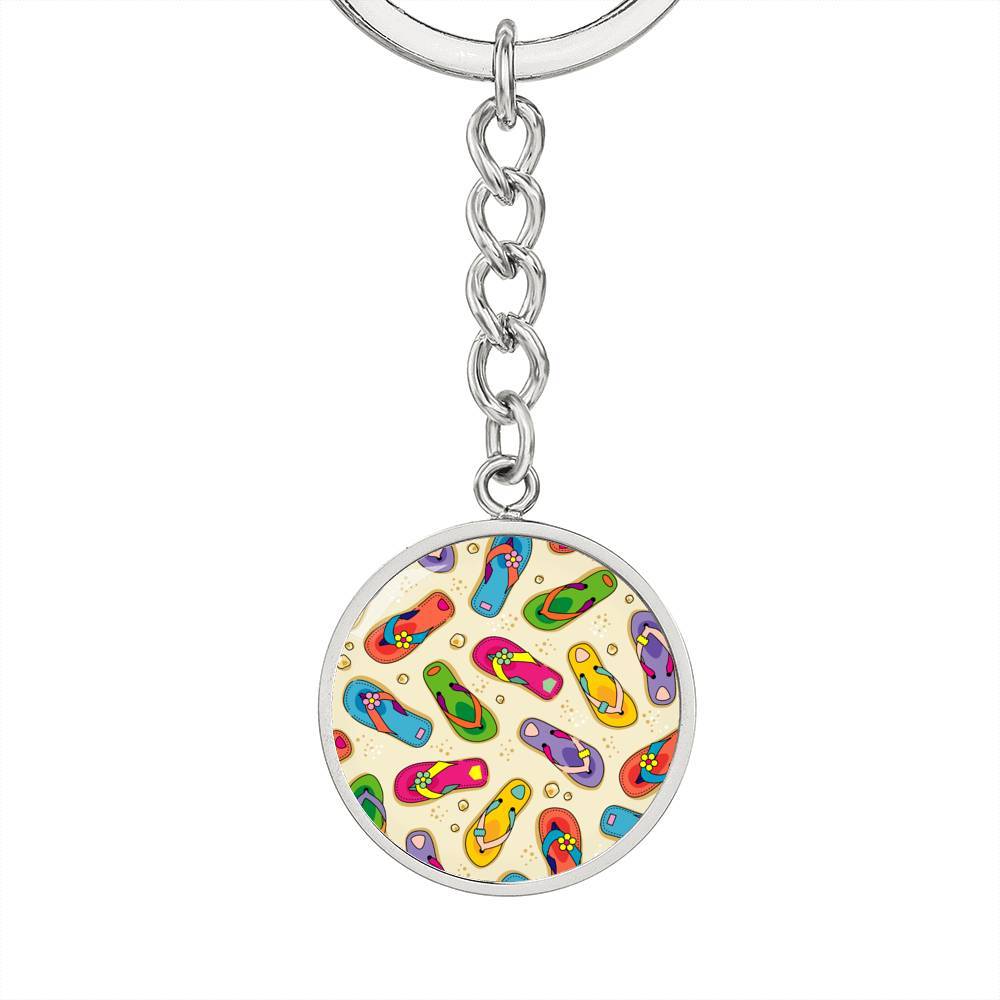 Flip Flops State of Mind Beachy Keychain