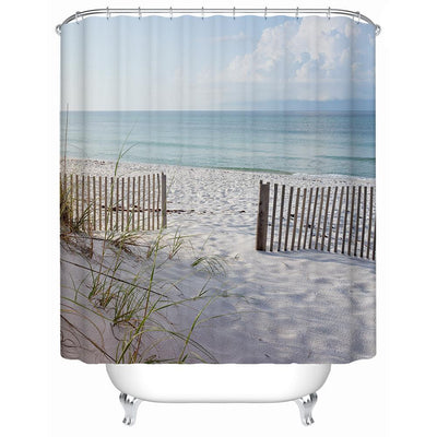 Florida Dreaming Beach Fence Shower Curtain