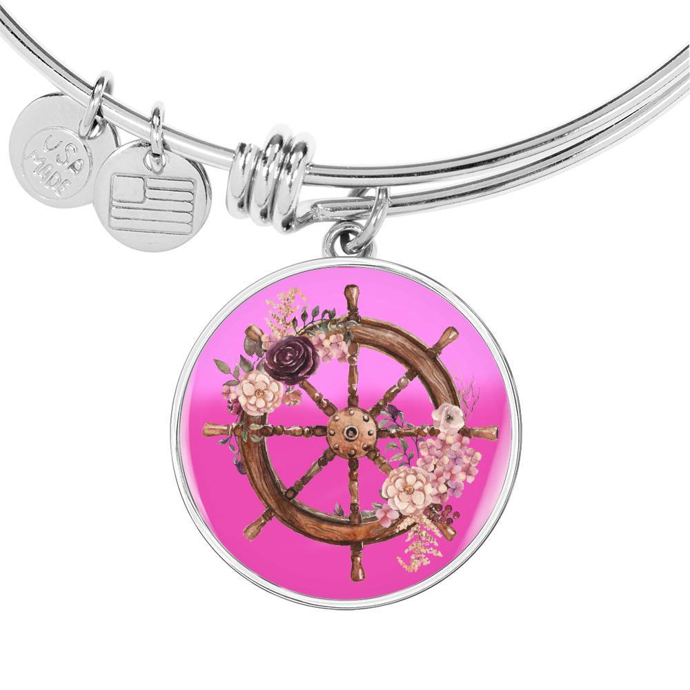 Flowery Helm Bangle Bracelet