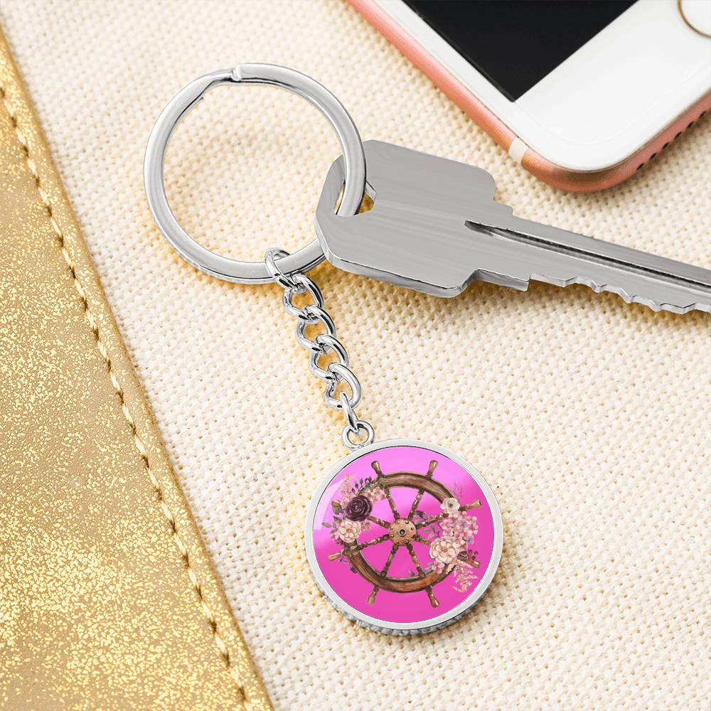 Flowery Helm Beachy Keychain
