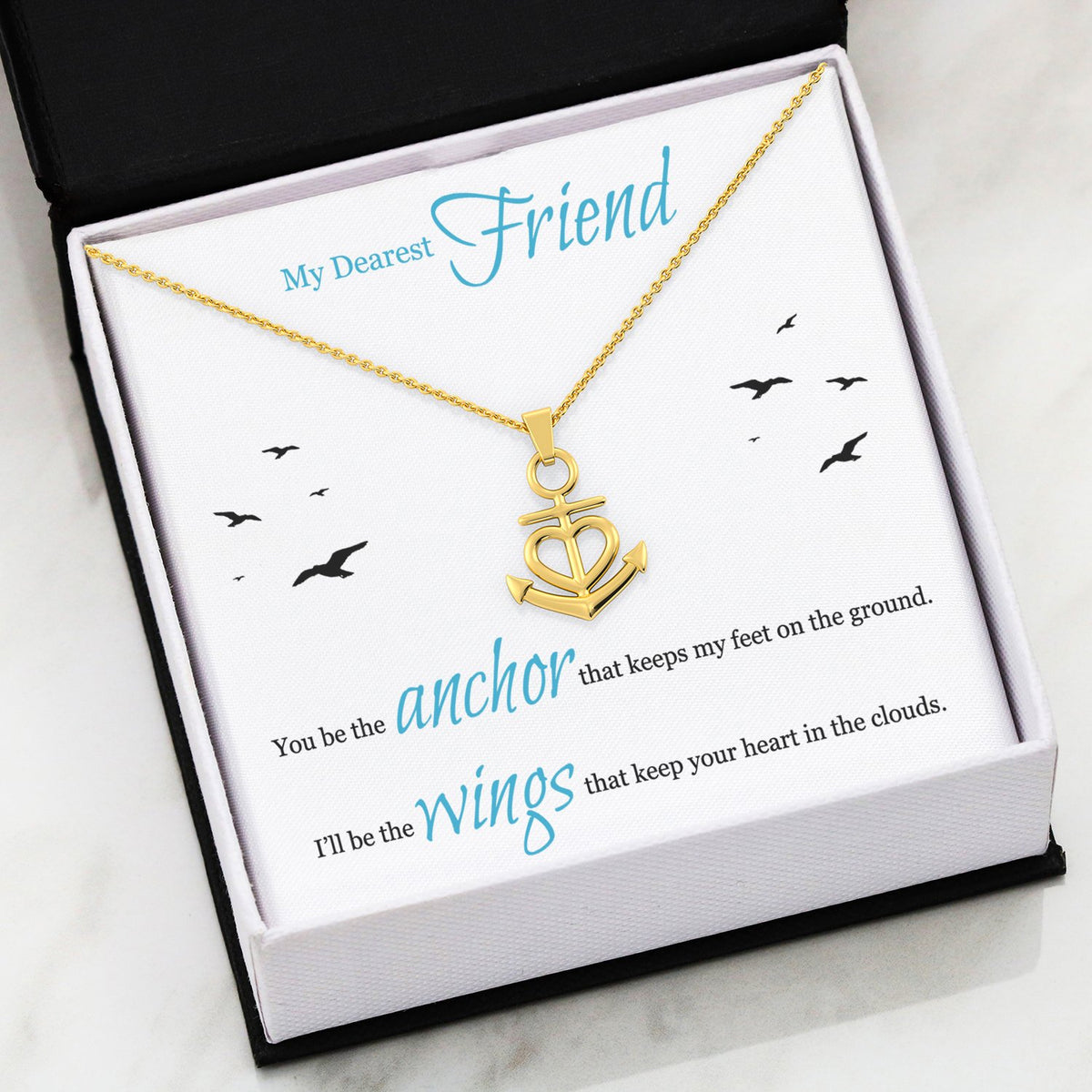 Friendship Anchor and Heart Necklace