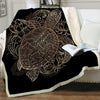 Golden Lotus Sea Turtle Soft Sherpa Blanket