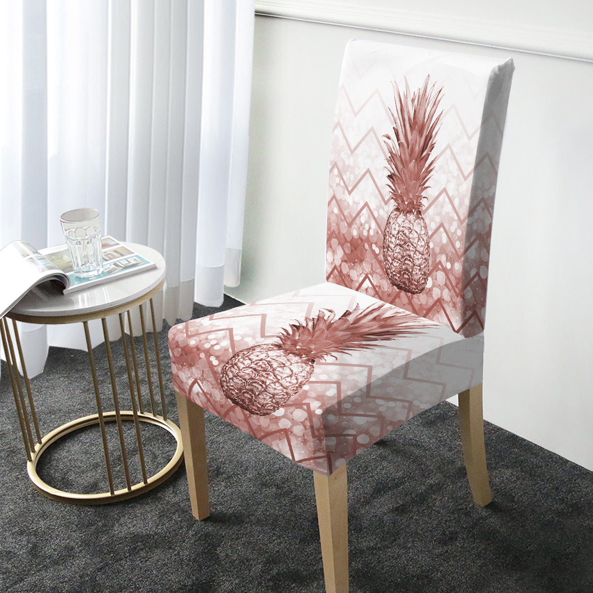 The Golden Pineapple Chair Cover