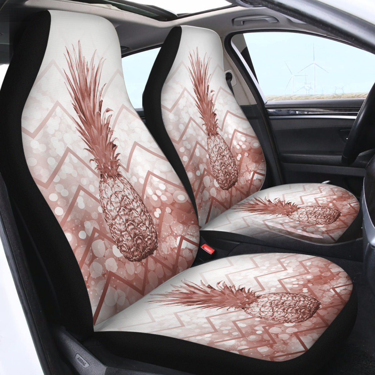 The Golden Pineapple Car Seat Cover