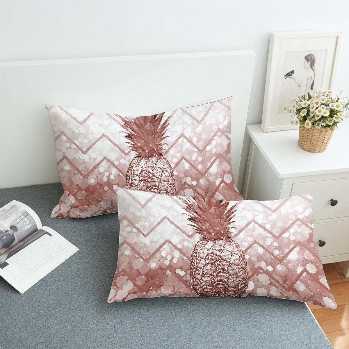 The Golden Pineapple Pillow Sham