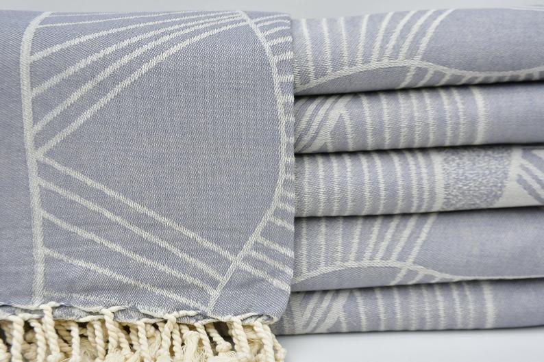 Light Gray Sunrise 100% Cotton Towel