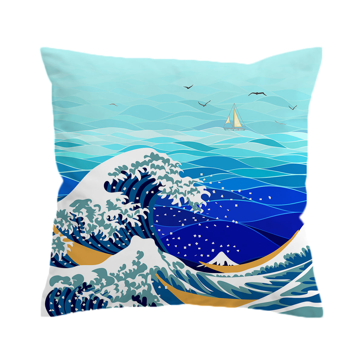 Great Wave Comforter with Shams and Pillow Cover