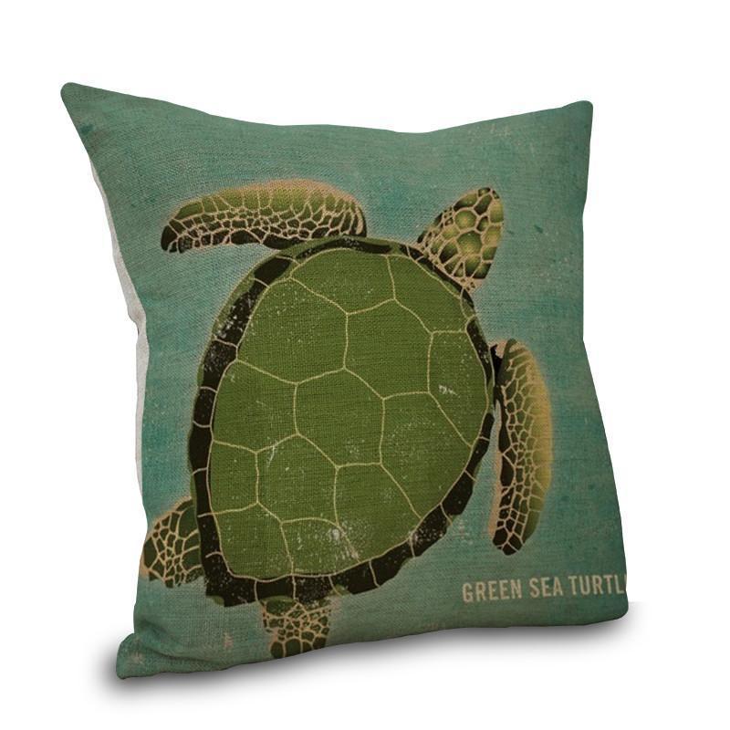 Green Sea Turtle Pillow Cover ❤ SALE!