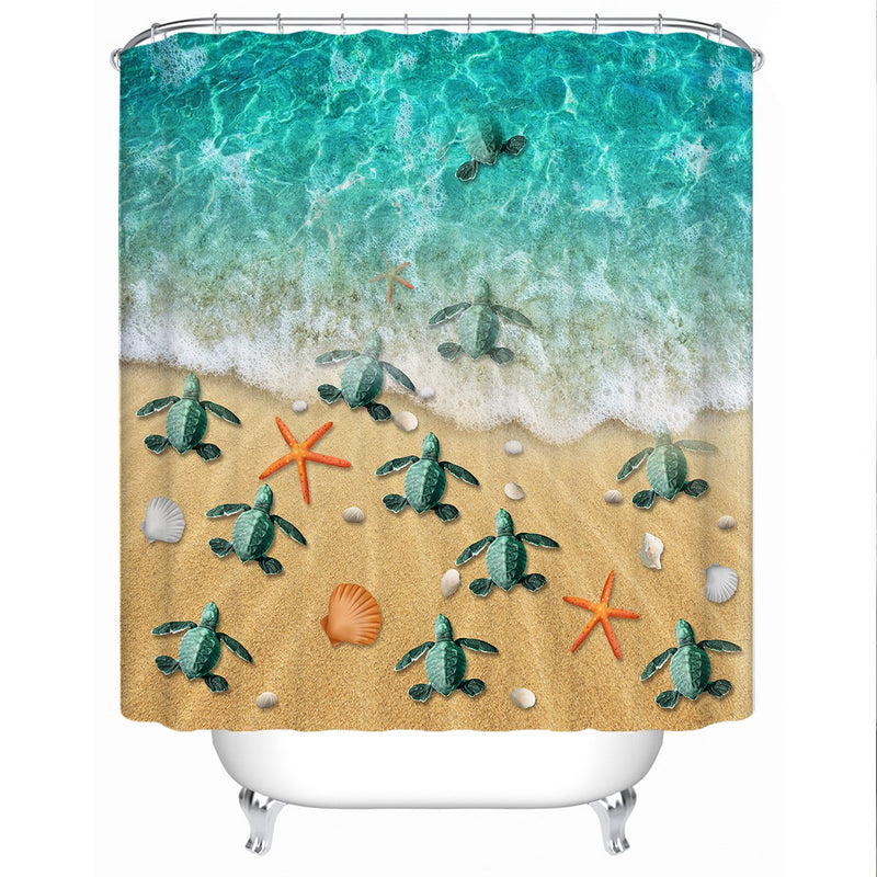 Happy Little Sea Turtles Shower Curtain