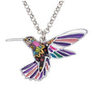 Happy Hummingbird - Enamel Pendant Necklace