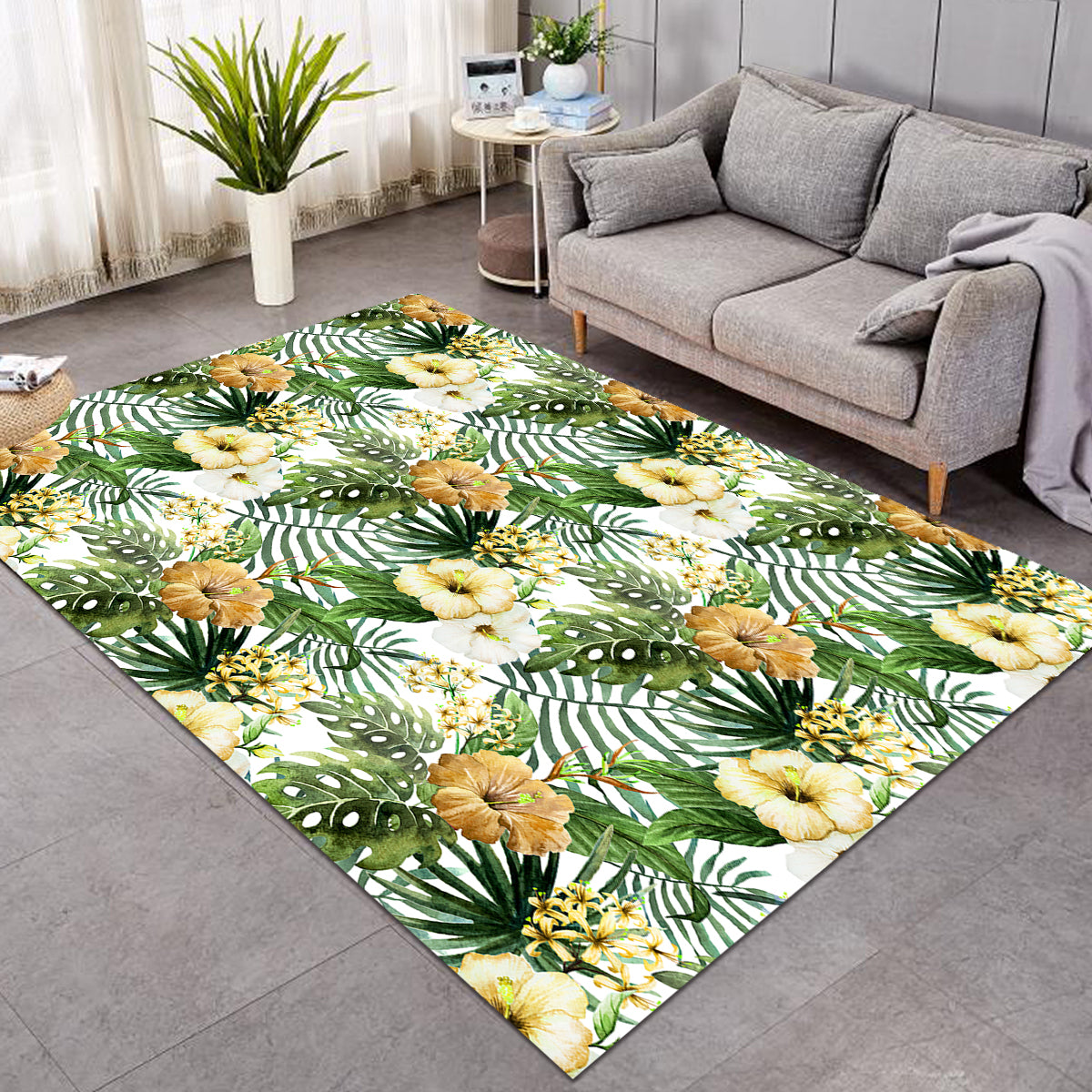 Hibiscus Tropics Area Rug