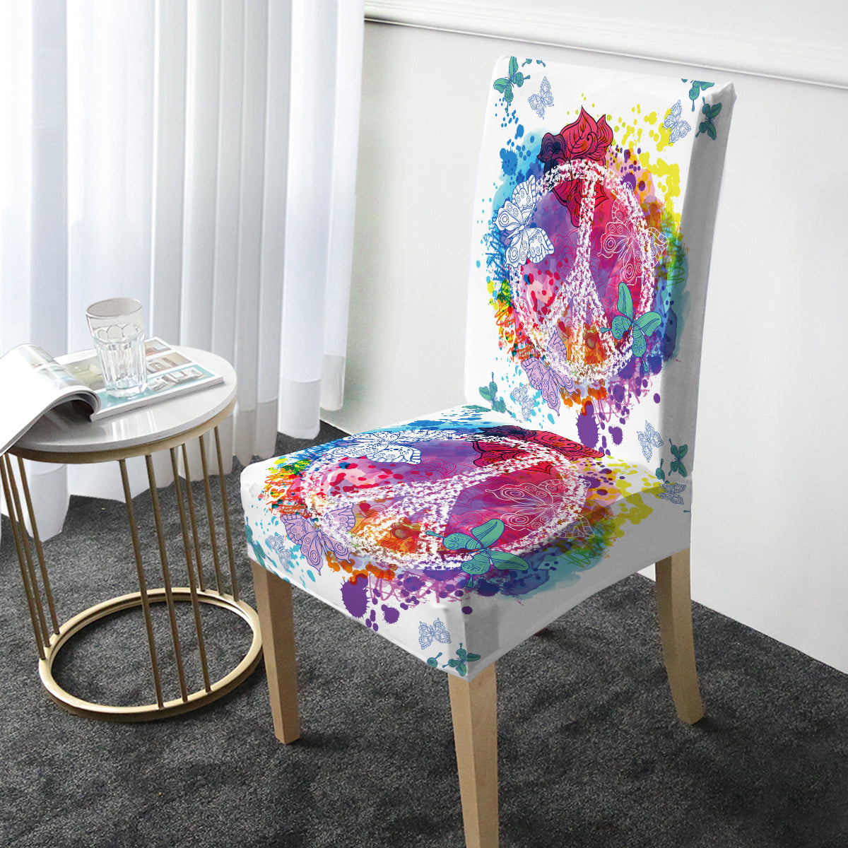 Peace on the Beach Chair Cover