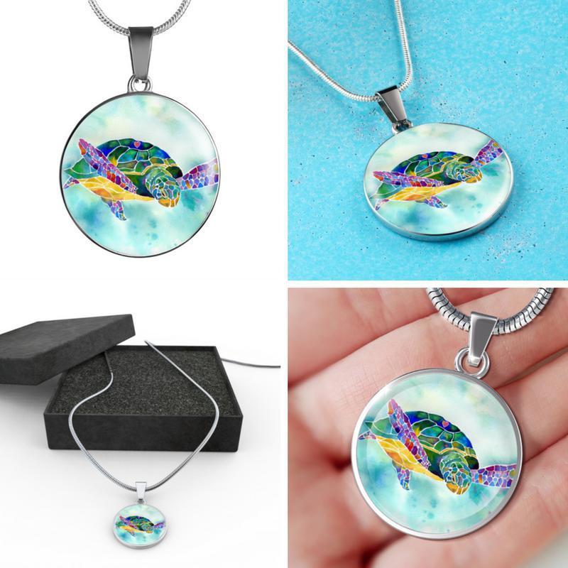 I Heart Sea Turtle Necklace
