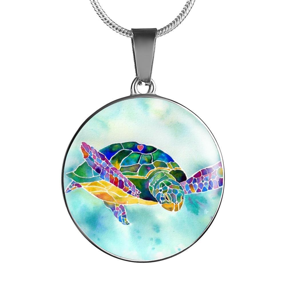 I Heart Sea Turtle Necklace