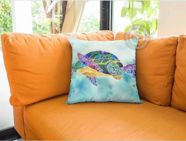 I Heart Turtle Pillow Cover