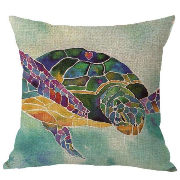 I Heart Turtle Pillow Cover