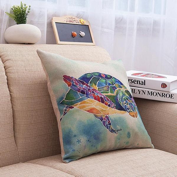 I Heart Turtle Pillow Cover