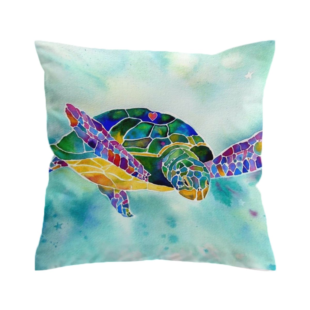 I Heart Turtle Pillow Cover