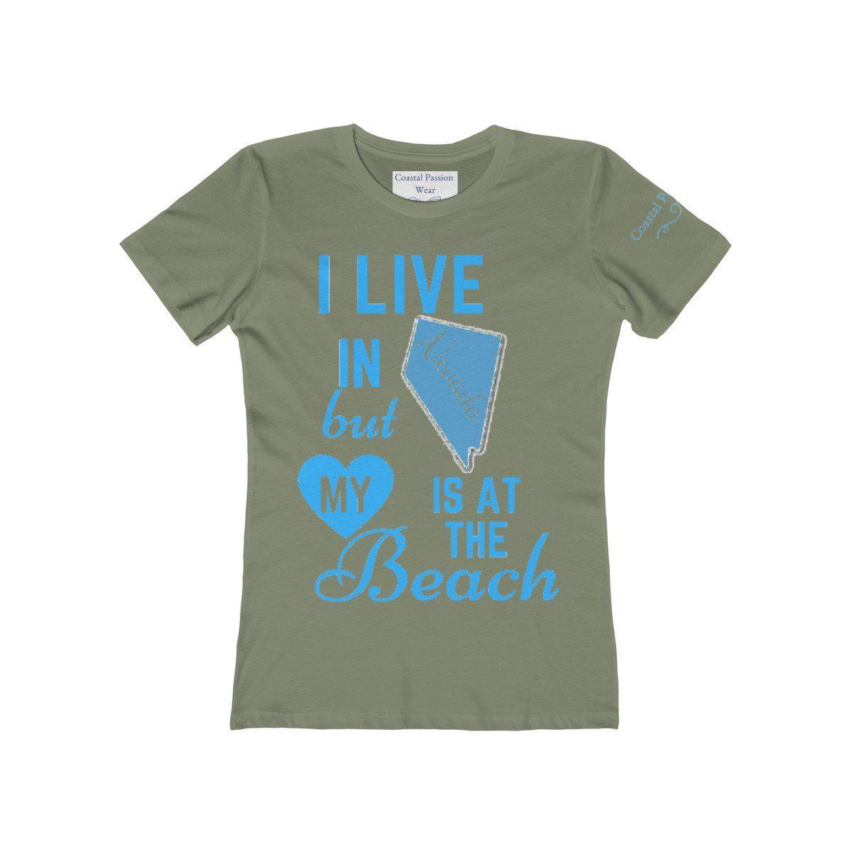 I Live In Nevada But My Heart Is At The Beach Shirt